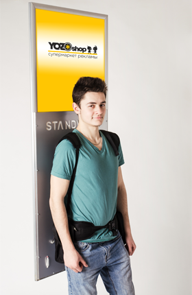 картинка Рюкзак-световая панель "STANDWALK", человек реклама для сетей магазинов+